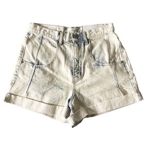 Urban Outfitters High Rise Acid Wash Denim Shorts 30